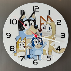 Bluey tematikájú óra - Meska.hu