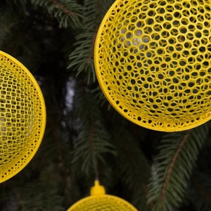 3D nyomtatott gömb fenyőfa dísz - karácsony - karácsonyi lakásdekoráció - karácsonyfadíszek - Meska.hu