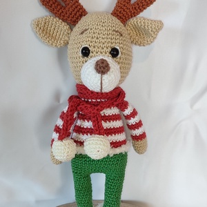 Rudolf, a rénszarvas - amigurumi horgolt figurák - Meska.hu