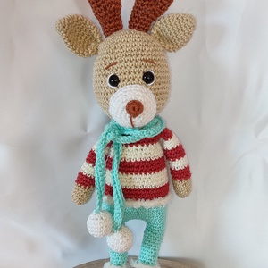 Rudolf, a rénszarvas - amigurumi horgolt figurák - játék & sport - plüssállat & játékfigura - más figura - Meska.hu