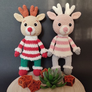 Cuki rénszarvas - amigurumi horgolt figurák - Meska.hu