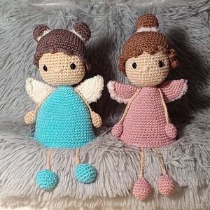 Karácsonyi angyalka horgolt figura - amigurumi horgolt figurák - Meska.hu