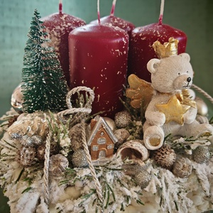 Adventi doboz asztaldísz  - karácsony - adventi díszek - adventi koszorú - Meska.hu