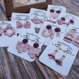 Rózsaszín, bordó liliom fülbevaló - ékszer - fülbevaló - lógó fülbevaló - Meska.hu Rózsaszín, bordó liliom fülbevaló - ékszer - fülbevaló - lógó fülbevaló - Meska.hu