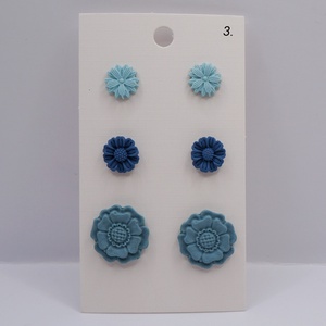 3 pár fülbevalószett, Ékszer, Fülbevaló, Pötty fülbevaló, Ékszerkészítés, Gyurma, MESKA