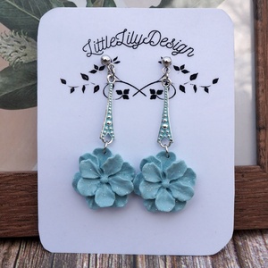 Cseresznyevirág fülbevaló , Ékszer, Fülbevaló, Lógó fülbevaló, Ékszerkészítés, Gyurma, MESKA