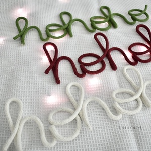 Ho Ho Ho Felirat Dekor - karácsony - karácsonyi lakásdekoráció - karácsonyi lakásdíszek - Meska.hu