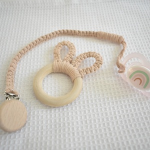 Makramé cumilánc és rágóka Szett - otthon & életmód - babaszoba, gyerekszoba - babaszoba dekoráció - Meska.hu