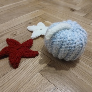 Horgolt kistök, és két horgolt csillag - karácsony - karácsonyi lakásdekoráció - karácsonyi lakásdíszek - Meska.hu