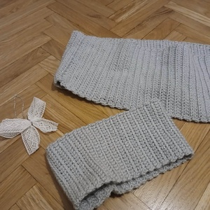 Horgolt sál- fülmelegítő szett - Meska.hu