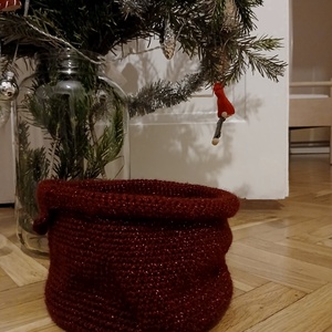 Horgolt kiskosár/ tároló - Meska.hu