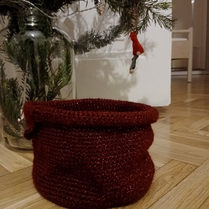 Horgolt kiskosár/ tároló - otthon & életmód - tárolás & rendszerezés - tárolókosár - Meska.hu