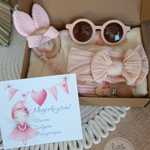 Nyuszis-napszemüveges babalátogató ajándékcsomag - Meska.hu