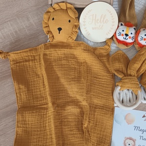 Oroszlános babaváró ajándékcsomag - játék & sport - babalátogató ajándékcsomag - Meska.hu