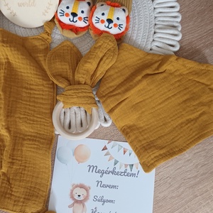 Oroszlános babaváró ajándékcsomag - játék & sport - babalátogató ajándékcsomag - Meska.hu