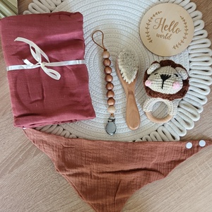 Oroszlános babaváró ajándékcsomag - játék & sport - babalátogató ajándékcsomag - Meska.hu