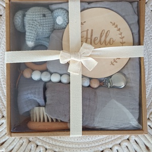 Elefántos babaváró ajándékcsomag - Meska.hu