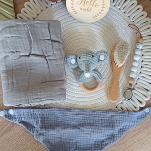 Elefántos babaváró ajándékcsomag - játék & sport - babalátogató ajándékcsomag - Meska.hu