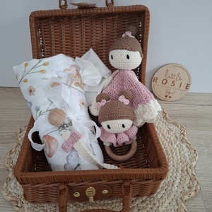 Tündéres babaköszöntő ajándékcsomag, Baba - mama, Babalátogató ajándékcsomag, Horgolás, MESKA
