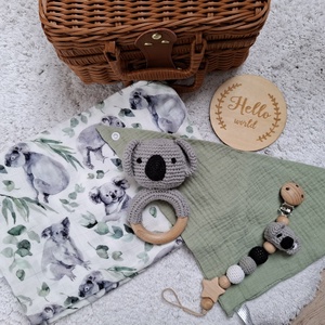 Koalás babalátogató ajándékcsomag bőröndben - baba - mama - babalátogató ajándékcsomag - Meska.hu