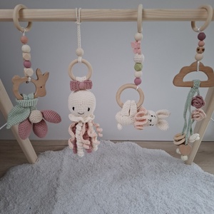 Babatornáztató 4 játékkal, Baba - mama, Baba játékok, Mozgásfejlesztő játékok, Horgolás, MESKA