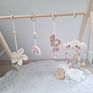 Egy kis álomvilág a babádnak- Babatornáztató állvány választható horgolt játékokkal, Baba - mama, Baba játékok, Mozgásfejlesztő játékok, Horgolás, MESKA