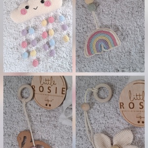 Egy kis álomvilág a babádnak- Babatornáztató állvány választható horgolt játékokkal - baba - mama - baba játékok - mozgásfejlesztő játékok - Meska.hu