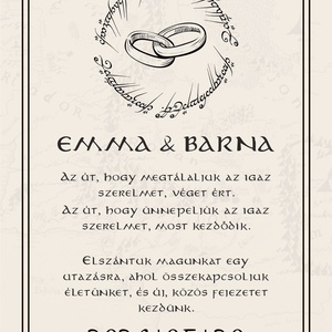 Gyűrűk Ura esküvői meghívó - művészet - grafika & illusztráció - digitális - Meska.hu