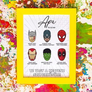 Apa poszter - Marvel szuperhős - fali kép A4 méretben - Meska.hu