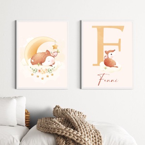 Babaszoba poszter szett egyedi névvel - baba és gyerekszoba dekoráció - A4, Otthon & Életmód, Dekoráció, Kép & Falikép, Poszter, Fotó, grafika, rajz, illusztráció, MESKA
