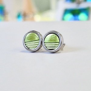 Pasztell lime, kézműves medál,  fülbevaló, nyaklánc  - ékszer - ékszerszett - Meska.hu