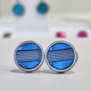 Acélkék kézműves medál,  fülbevaló, nyaklánc  - ékszer - ékszerszett - Meska.hu