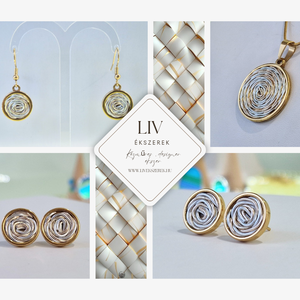 Arany, ezüst, kézműves medál,  fülbevaló, nyaklánc  - Meska.hu