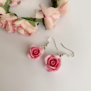 Romantikus rózsa fülbevaló -  - Meska.hu