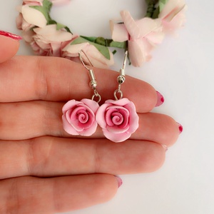 Romantikus rózsa fülbevaló -  - Meska.hu