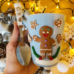 Saját neves Mézis bögre-kanál szett - otthon & életmód - Meska.hu