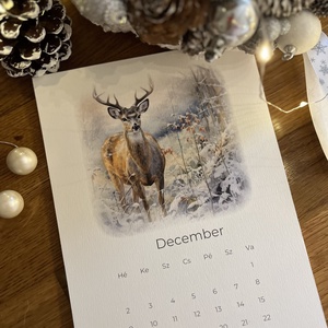 2024-es erdei állatos naptár - otthon & életmód - dekoráció - fali és függő dekoráció - falinaptár & öröknaptár - Meska.hu