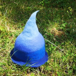 Négy-kék szaunasapka, manósapka, nemezsapka - Meska.hu