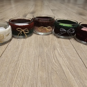 Nemezelt karácsonyi mécsestartó nagyméretű mécsessel - karácsony - karácsonyi lakásdekoráció - karácsonyi lakásdíszek - Meska.hu