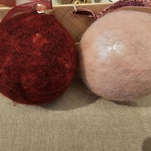 Nemezelt karácsonyi üveggömbdíszek - karácsony - karácsonyi lakásdekoráció - karácsonyfadíszek - Meska.hu