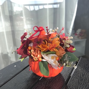 Őszi narancs tötött tökdísz - Meska.hu