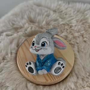 Nyuszis gipszfigura, Kellékek & szerszámok, Dekorációs kellékek, Figurák, Festett tárgyak, Gipszöntés, MESKA