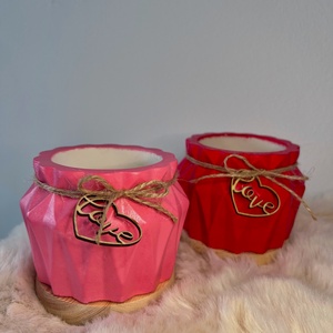 Rombusz kaspó, Otthon & Életmód, Virágdekoráció, Virágtartó, Kaspó, Festett tárgyak, Gipszöntés, MESKA