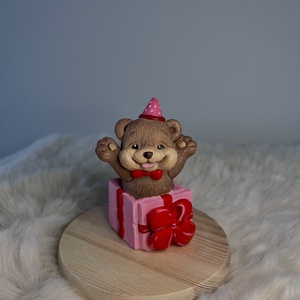 �Meglepetés� macis gipszfigura, Kellékek & szerszámok, Dekorációs kellékek, Figurák, Festett tárgyak, Gipszöntés, MESKA