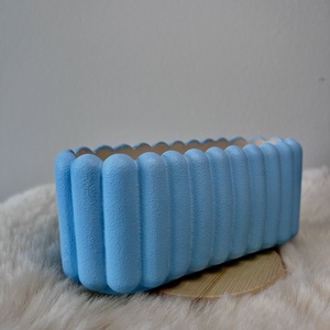 Ovális-csíkos kaspó - otthon & életmód - virágdekoráció - virágtartó - kaspó - Meska.hu