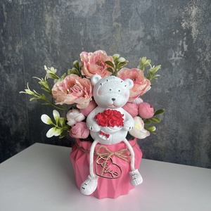 Valentin napi macis rózsa-kaspó - otthon & életmód - dekoráció - asztal és polc dekoráció - asztaldísz - Meska.hu