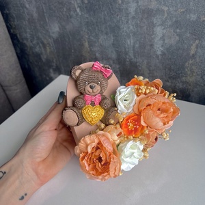 Virágbox macis kerámiafigurával - otthon & életmód - virágdekoráció - virágdíszek - asztali virágdísz - Meska.hu