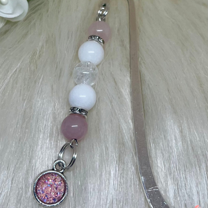 Rózsakvarc-Jade-Hegyikristály ásványkönyvjelző, Könyv & Zene, Könyvjelző, Mindenmás, MESKA