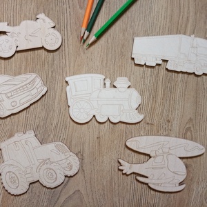 DIY Fesd, színezd hűtőmágnes csomag fából, esküvői köszönőajándék, ajándék, születésnap, névnap - diy (csináld magad) - egységcsomag - Meska.hu