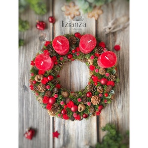 'Emmi' adventi koszorú  - karácsony - adventi díszek - adventi koszorú - Meska.hu